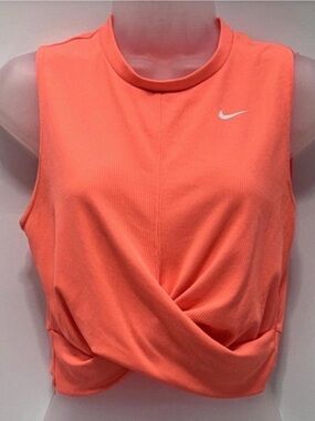 Nike Women's Coral Twist-Front Crewneck Tank
